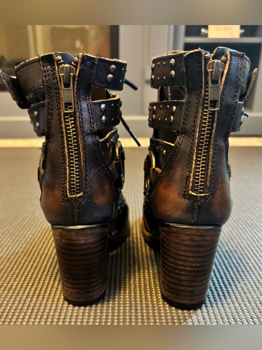 Freebird by Steven Birch Black Leather Booties – Ladies Size 6 - Picture 4 of 8